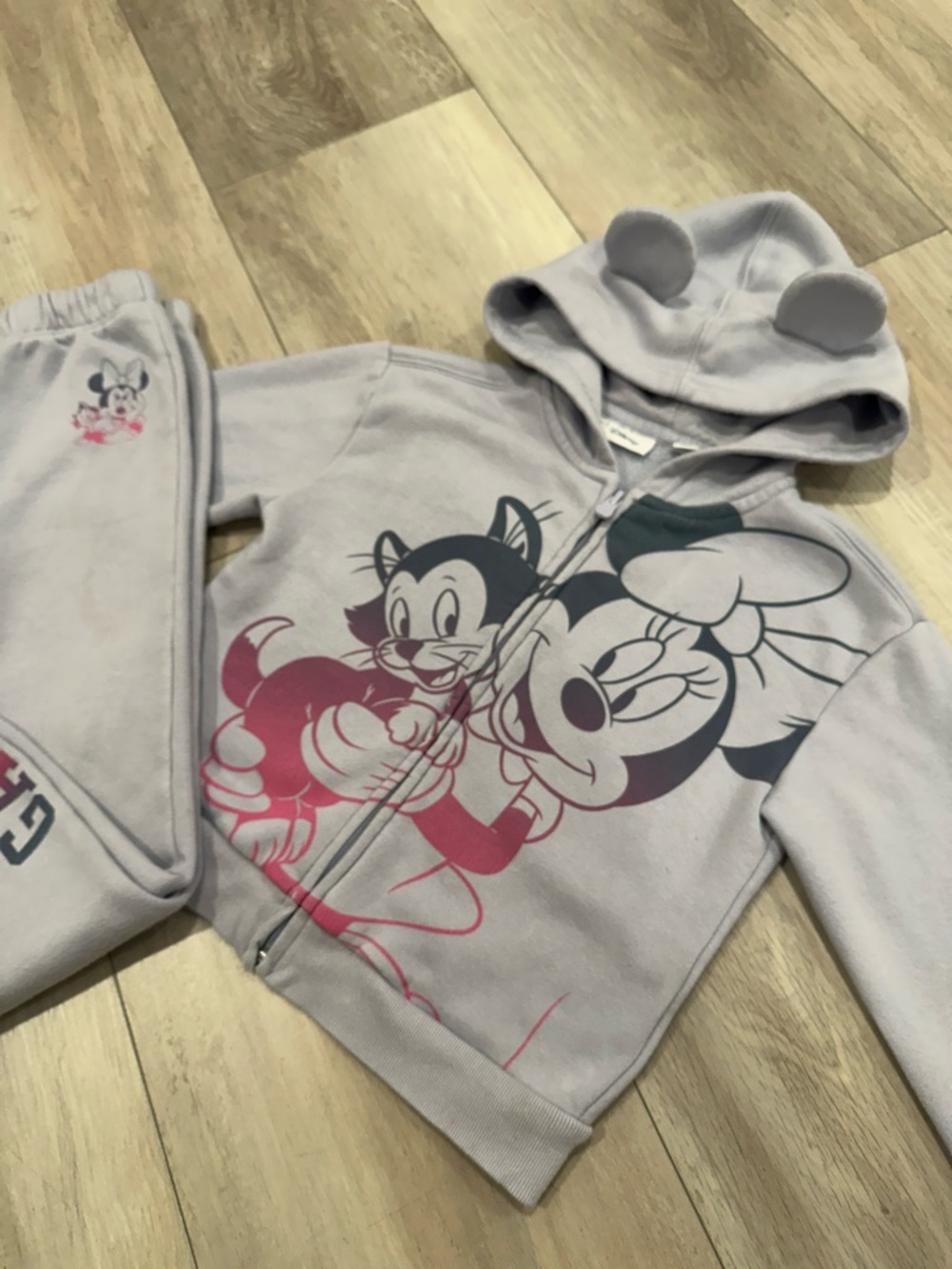 GAP Kids Lavender Minnie Mouse Hoodie & Jogger Set